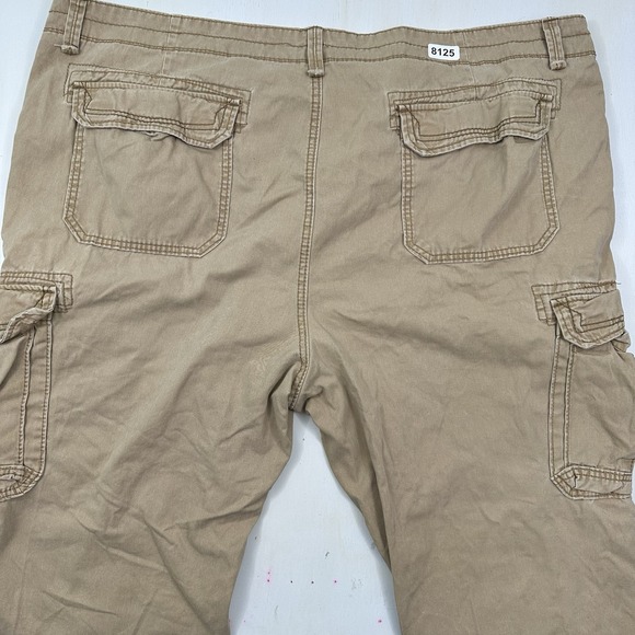 Y2K Union Bay Mens Cargo Pants Men 52x30 Beige Khaki Cotton Army Grunge Skater - Picture 1 of 13
